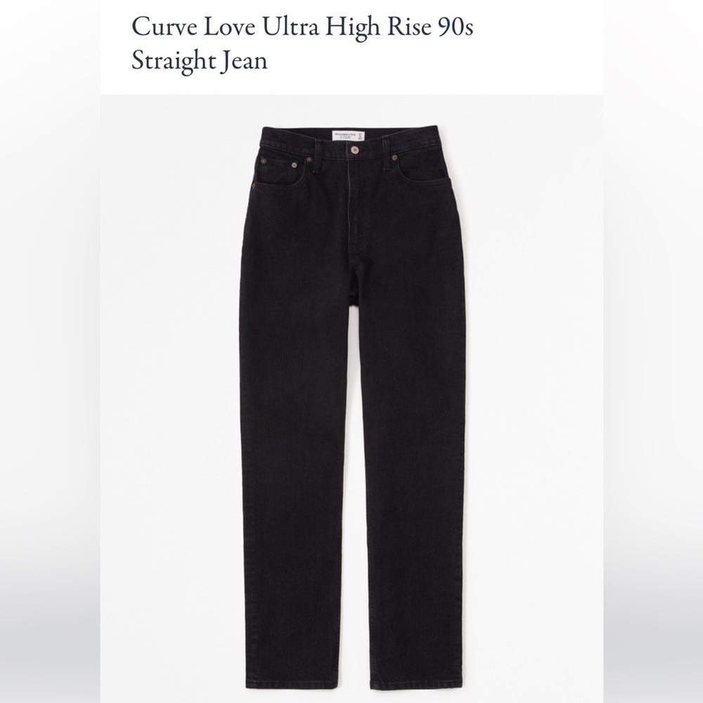 NWT Abercrombie Curve Love 90s Straight Jeans